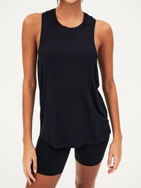 Splits59 Toni scoop neck jersey tank in indigo - size large